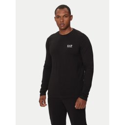 EA7 Emporio Armani Тениска с дълъг ръкав 8NPT28 PJVQZ 1200 Черен Regular Fit