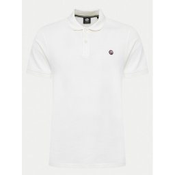 Petrol Industries Тениска с яка и копчета M-1040-POL002 Бежов Slim Fit