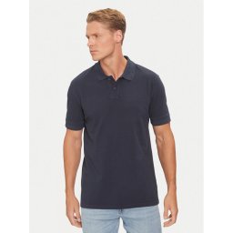 Boss Тениска с яка и копчета Prime 50507813 Тъмносин Regular Fit