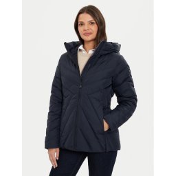 Tommy Hilfiger Пухено яке Chevron WW0WW42623 Тъмносин Regular Fit