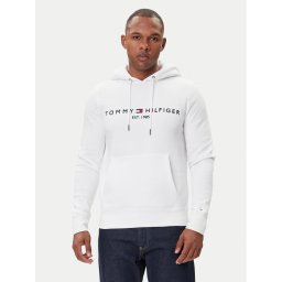 Tommy Hilfiger Суитшърт Logo MW0MW11599 Бял Regular Fit