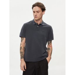 Pepe Jeans Тениска с яка и копчета New Oliver Gd PM542099 Тъмносин Regular Fit