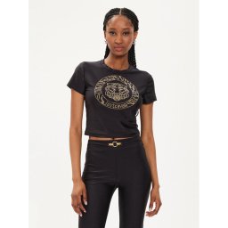 Just Cavalli Тишърт 76PAH607 Черен Regular Fit