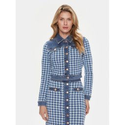 Guess Дънково яке Tweed W4RN55 D59L1 Син Regular Fit