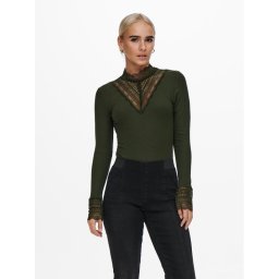 ONLY Блуза 15207788 Зелен Stretch Fit
