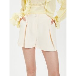 TWINSET Шорти от плат 241TT2103 Бежов Loose Fit