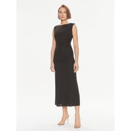 TWINSET Коктейлна рокля 241TE2057 Черен Regular Fit