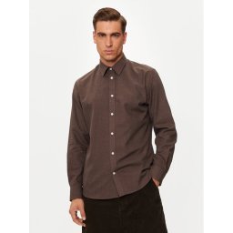 Selected Homme Риза 16094903 Кафяв Slim Fit