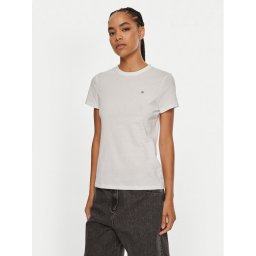Calvin Klein Тишърт Emb Graphic K20K208061 Бял Slim Fit