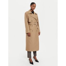 Boss Вълнено палто Caspina 50518503 Бежов Regular Fit