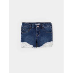 NAME IT Дънкови шорти 13197440 Тъмносин Slim Fit