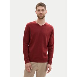 Tom Tailor Пуловер 1039806 Червен Regular Fit