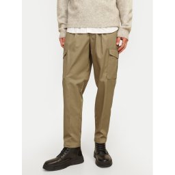 Jack & Jones Текстилни панталони Bill 12247358 Кафяв Tapered Fit