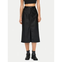 ONLY Пола от имитация на кожа Kiri 15324778 Черен Regular Fit