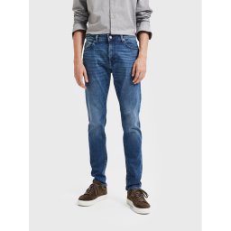 Selected Homme Дънки Leon 16087777 Син Slim Fit