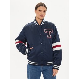 Tommy Jeans Яке бомбър Letterman DW0DW18306 Тъмносин Relaxed Fit