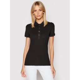 Lacoste Тениска с яка и копчета PF5462 Черен Slim Fit