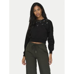 ONLY Суитшърт Suzi 15331166 Черен Regular Fit