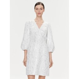 Bruuns Bazaar Коктейлна рокля Macluar BBW3661 Бял Regular Fit