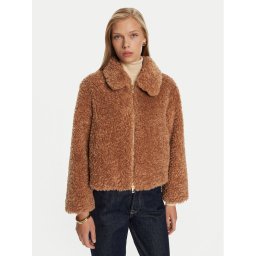 Marella Кожено палто Bello 2423456012 Бежов Regular Fit