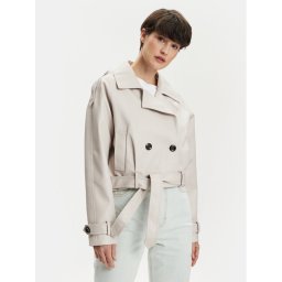 ONLY Яке от имитация на кожа Vera 15308584 Сив Regular Fit