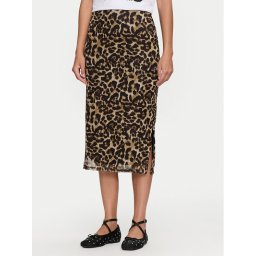 JDY Миди пола Lea 15345811 Кафяв Slim Fit