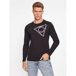 Guess Тениска с дълъг ръкав M3BI14 I3Z14 Черен Regular Fit