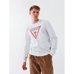 Guess Суитшърт Audley M2YQ37 K6ZS1 Бял Slim Fit