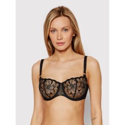 Chantelle Сутиен балконет Fleurs C12M50 Черен