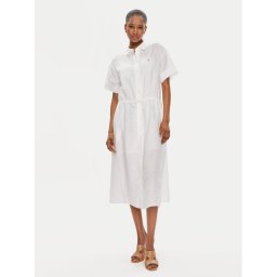 Tommy Hilfiger Рокля тип риза WW0WW41911 Бял Relaxed Fit