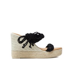 Manebi Еспадрили Hamptons Two Braided Bands Wedge Espadrilles K 1.0 WE Черен