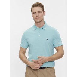 Tommy Hilfiger Тениска с яка и копчета 1985 MW0MW17771 Син Slim Fit
