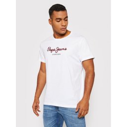 Pepe Jeans Тишърт Eggo PM508208 Бял Regular Fit