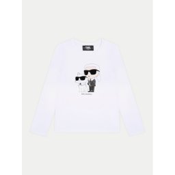 Karl Lagerfeld Kids Блуза Z30209 D Бял Regular Fit
