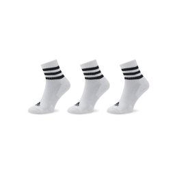 adidas Чорапи къси унисекс 3-Stripes Cushioned Sportswear Mid-Cut Socks 3 Pairs HT3456 Бял