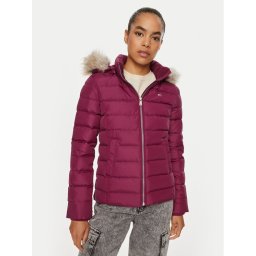Tommy Jeans Пухено яке Basic DW0DW18312 Червен Slim Fit
