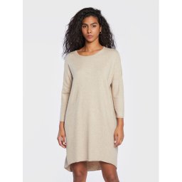 Moss Copenhagen Плетена рокля Rachelle 16172 Бежов Regular Fit