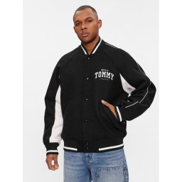 Tommy Jeans Яке бомбър Tjm Wool Varsity Bomber DM0DM17884 Черен Regular Fit