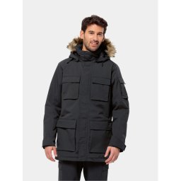 Jack Wolfskin Зимно яке Glacier Canyon Parka 1107674 Черен Regular Fit