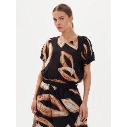 DKNY Блуза P4EA0X37 Черен Oversize