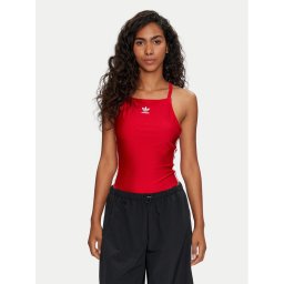 adidas Боди 3-Stripes IY7295 Червен Slim Fit
