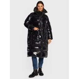 Calvin Klein Пухено яке High Shine K20K204687 Черен Regular Fit