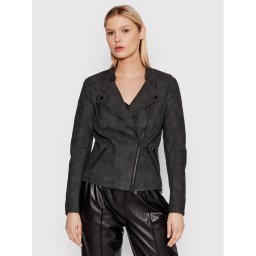 ONLY Яке от имитация на кожа Ava 15102997 Черен Regular Fit