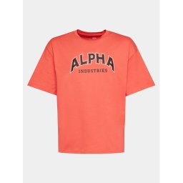 Alpha Industries Тишърт College 146501 Червен Relaxed Fit