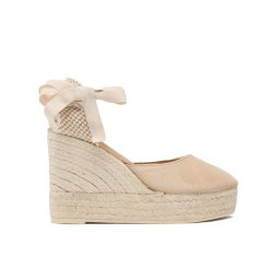 Manebi Еспадрили Soft Suede Wedge Espadrilles M 1.1 WV Бежов
