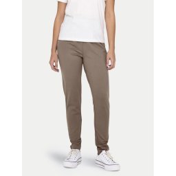 ONLY Текстилни панталони Poptrash 15115847 Кафяв Regular Fit