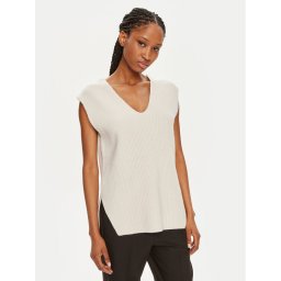 Calvin Klein Пуловер K20K207249 Екрю Regular Fit