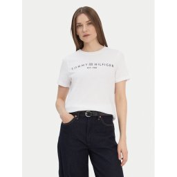 Tommy Hilfiger Тишърт Logo WW0WW40276 Бял Regular Fit