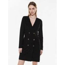 TWINSET Плетена рокля 231TP3100 Черен Slim Fit