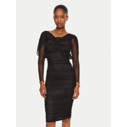Rinascimento Коктейлна рокля CFC0121017003 Черен Slim Fit